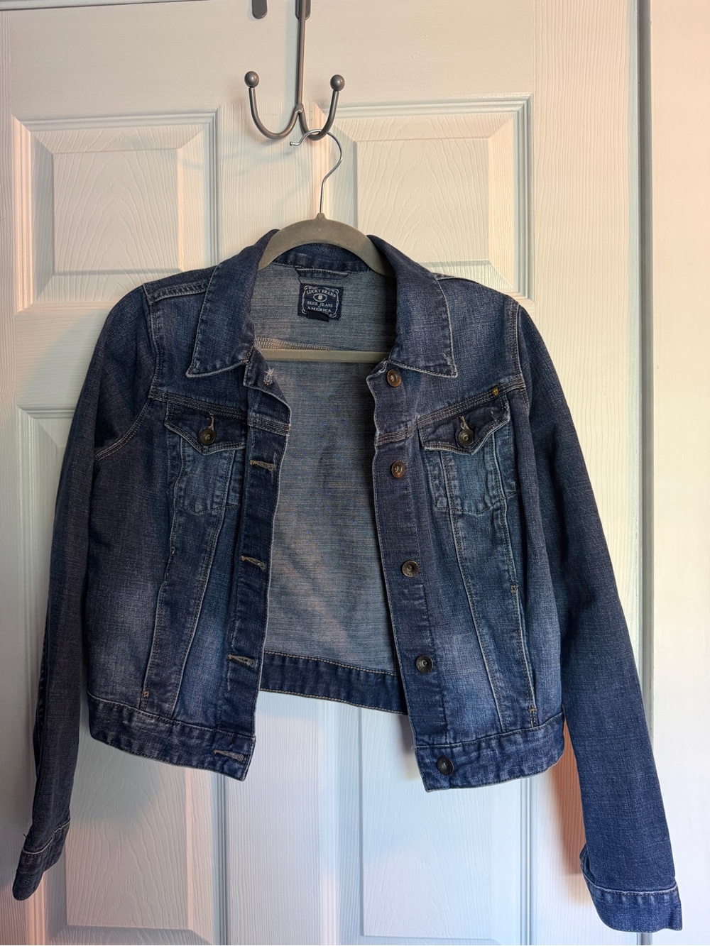 Lucky Brand Dark Blue Denim Jean Jacket - Women's